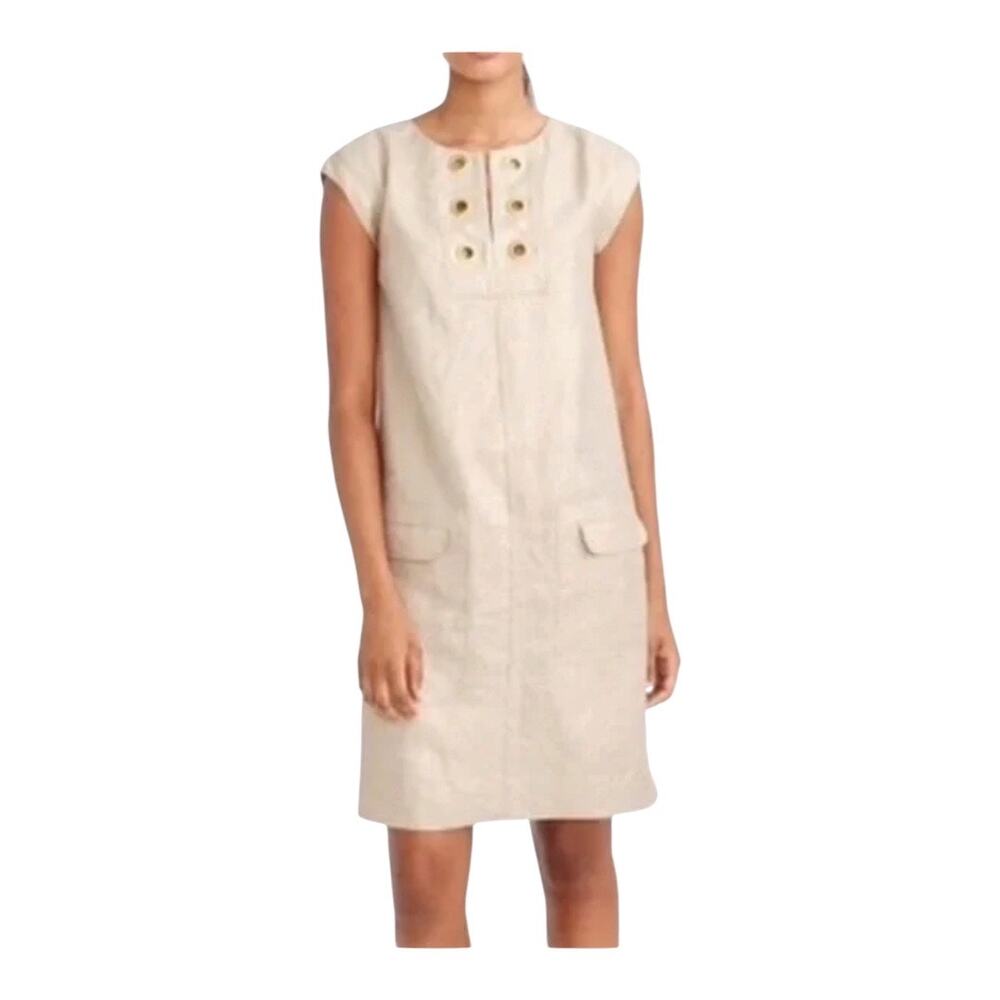 J. Crew Linen Dress 0 Women Gold